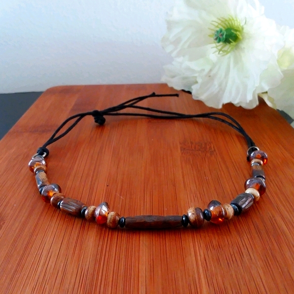 No Brand Jewelry - 1PC Beautiful African Glass Bead Choker Necklace